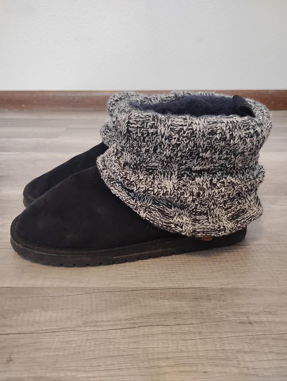 Muk Luks Cozy Navy Blue Slipper Boots